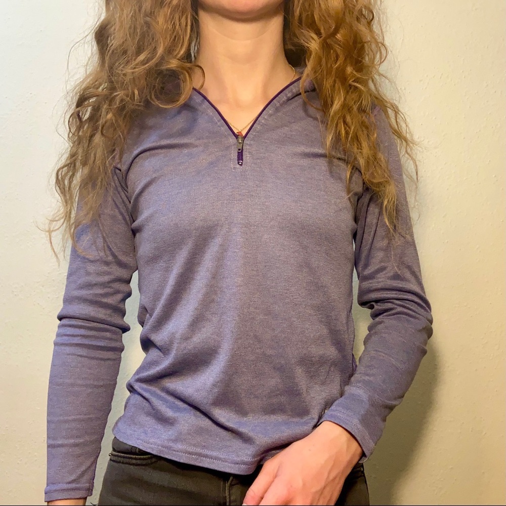 Patagonia purple quarter zip long sleeve.